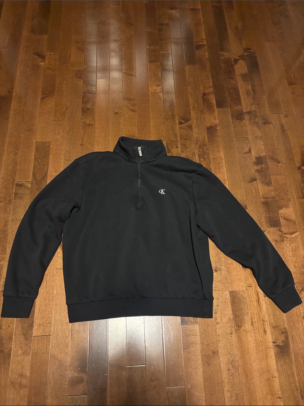 Calvin Klein Black Half-Zip Pullover Sweater